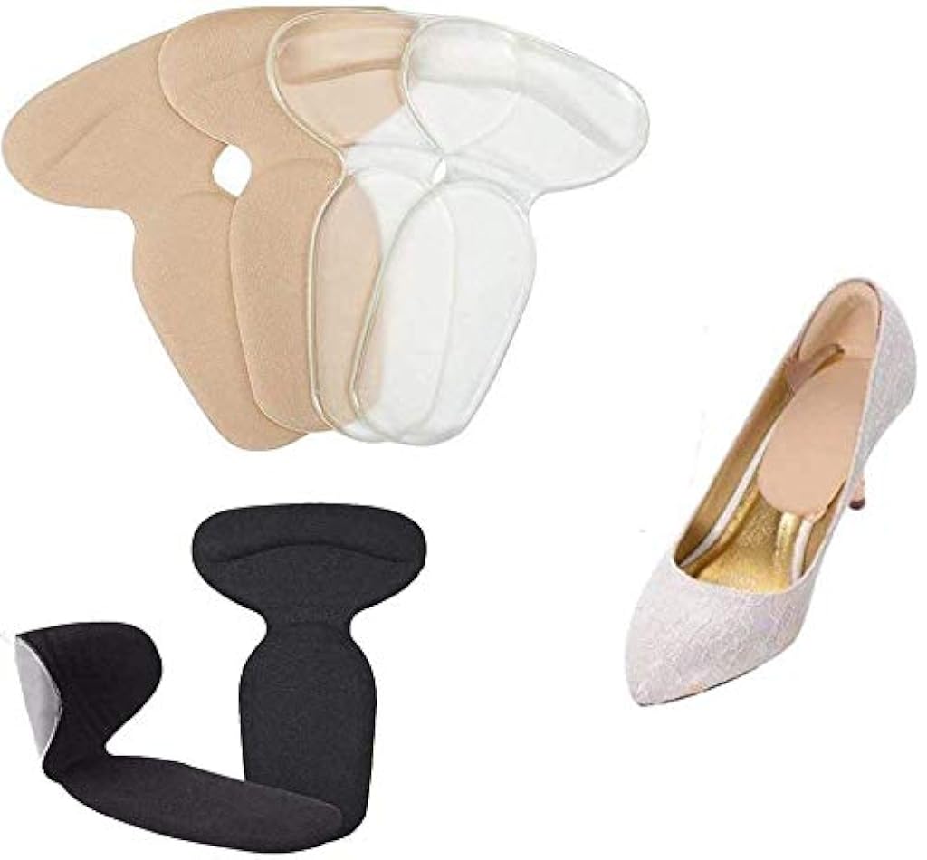 PALAY Heel Grips, 3 Pairs Silicone Shoes Too Big Insole Inserts Back Liner High Heel Cushions for Shoes Boot Cushion T Shape 3 Colors PALAY Heel Grips, 3 Pairs Silicone Shoes Too Big Insole Inserts Back Liner High Heel Cushions for Shoes Boot Cushion T Shape 3 Colors